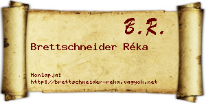 Brettschneider Réka névjegykártya